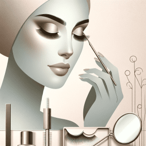 woman-of-Middle-Eastern-descent-using-a-lash-tool-to-apply-or-remove-false-eyelashes